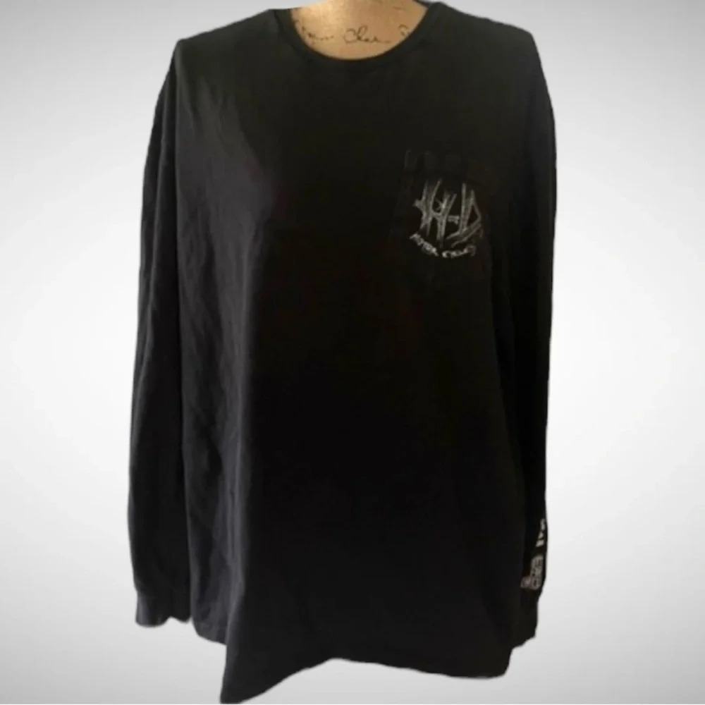 HARLEY DAVIDSON Women's Black Widow Long Sleeve‎ T Shirt XL | GUC